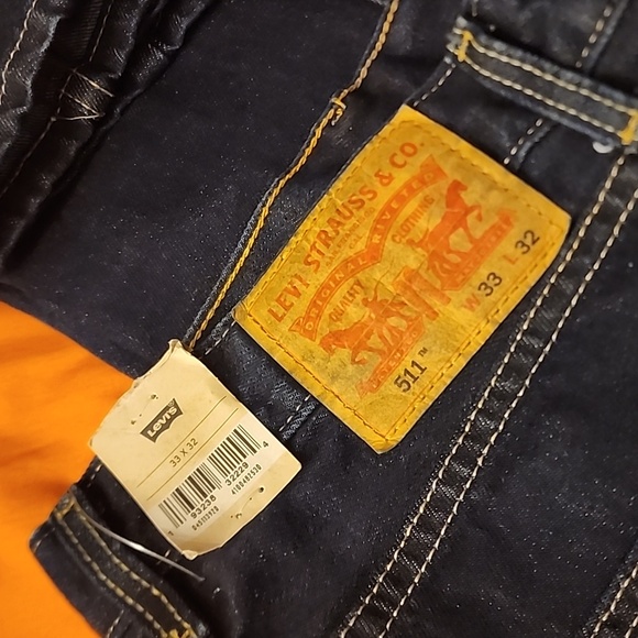 Gave To REUBEN NWT Mens Denim Levi's 511 TM Slim. W 33. L 32 (irregular). - Picture 3 of 11